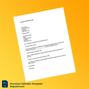 Customizable Company Name Proof of Employment Letter Word & PDF Template