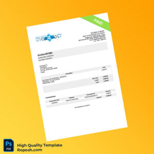 Croatia Studio 4 Host Invoice Template in Word and PDF formats