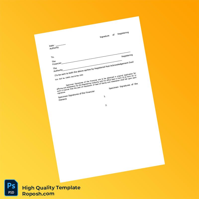 Duplicate Vehicle Registration Certificate Application Template in Word and PDF formats 3 page Duplicate Vehicle Registration Certificate Application Template in Word and PDF formats 3 page