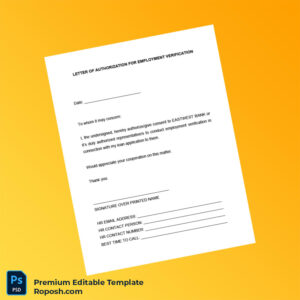 Customizable Eastwest Bank Employment Verification Letter Word & PDF Template Customizable Eastwest Bank Employment Verification Letter Word & PDF Template