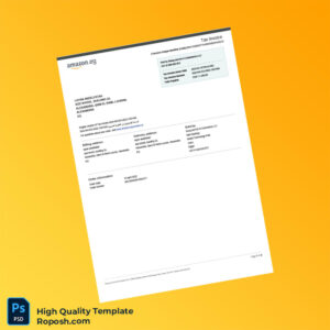Egypt Amazon Invoice Template in Word and PDF formats 4 page