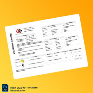 Egypt GS Company Invoice Template in Word and PDF formats