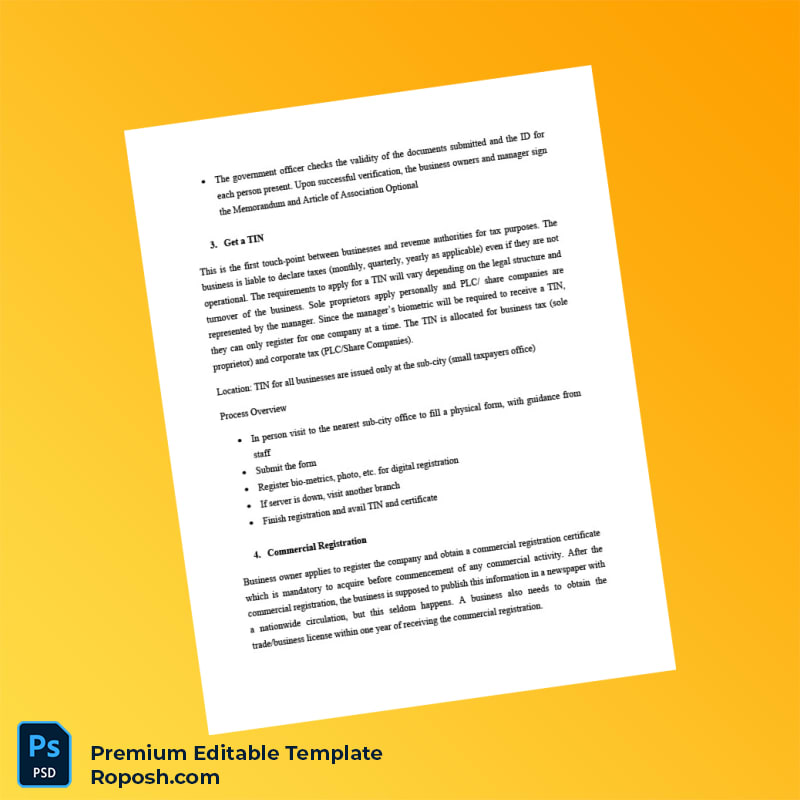 Ethiopia Business Registration Certificate Editable Word & PDF Template 6 page Ethiopia Business Registration Certificate Editable Word & PDF Template 6 page