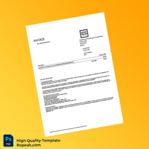 Ethiopia International Community School of Addis Ababa Invoice Template in Word and PDF formats 2 page