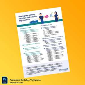 Finland Traficom Vehicle Registration Sale Guide Editable Word & PDF Template 2 page