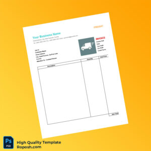 Freight Invoice Template in Word and PDF formats 4 page