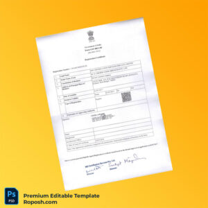 Customizable GST Registration Certificate Editable Word & PDF Template 6 page