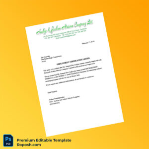 Customizable Ghana Anokye and Joshua African Company Limited Employment Verification Letter Word & PDF Template