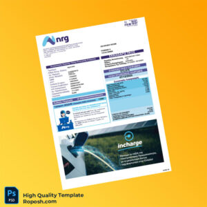 Greece NRG Invoice Template in Word and PDF formats 2 page