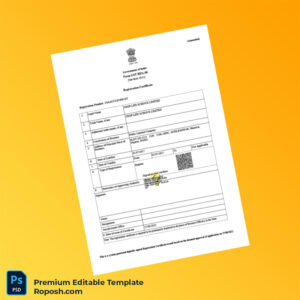 Customizable Gujarat GST Registration Certificate Editable Word & PDF Template 3 page