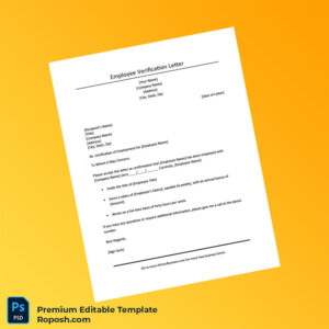Customizable Income Verification Letter Word & PDF Template 2 page