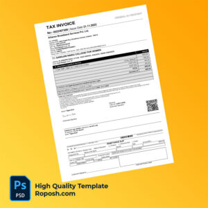 India Alliance Broadband Services Pvt. Ltd. Editable Tax Invoice Template in Word and PDF formats