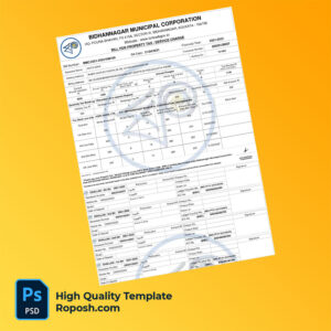 India Thane Municipal Corporation Editable Property Tax Bill Template in Word and PDF formats
