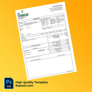 India The Vedanta Sara Editable Tax Invoice Template in Word and PDF formats