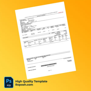 India Titan Company Ltd Editable Tax Invoice Template in Word and PDF formats