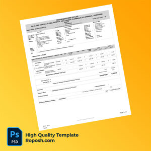 India Titania Motocorp Pvt Ltd Editable Tax Invoice Template in Word and PDF formats