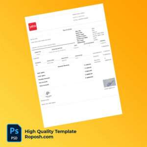 India Trident Hotel Udaipur Editable Hotel Bill Template in Word and PDF formats