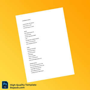 India ABC Trading Company Ltd Commercial Invoice Template in Word and PDF formats 4 page India ABC Trading Company Ltd Commercial Invoice Template in Word and PDF formats 4 page