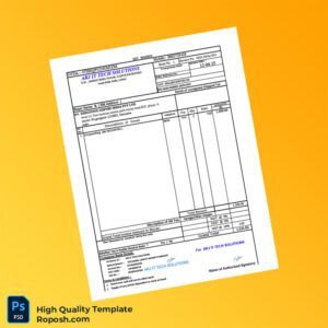 India ARJ IT Tech Solutions Invoice Template in Word and PDF formats 2 page India ARJ IT Tech Solutions Invoice Template in Word and PDF formats 2 page