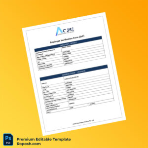 Customizable India Aclire Information Services Employment Verification Letter Word & PDF Template 7 page