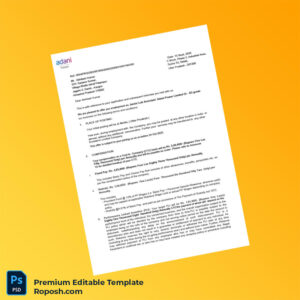 Customizable India Adani Employment Verification Letter Word & PDF Template 4 page
