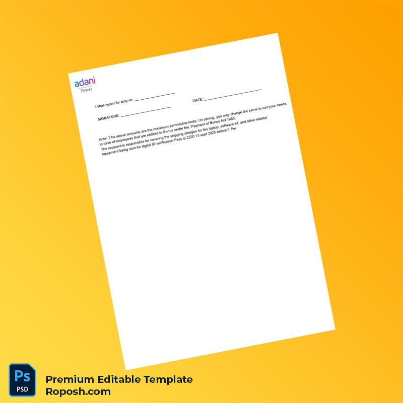 Customizable India Adani Employment Verification Letter Word & PDF Template 4 page Customizable India Adani Employment Verification Letter Word & PDF Template 4 page