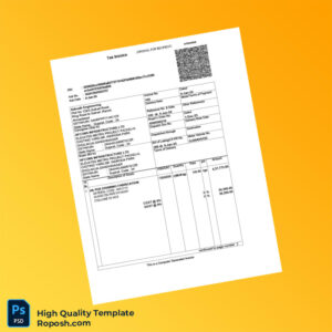 India Adinath Engineering Tax Invoice Template in Word and PDF formats 4 page