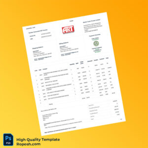 India Akinfo Tools Private Limited Invoice Template in Word and PDF formats 2 page