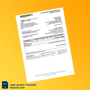 India Amazon Pay India Private Limited Tax Invoice Template in Word and PDF formats 2 page