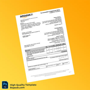 India Amazon Retail India Private Limited Tax Invoice Template in Word and PDF formats