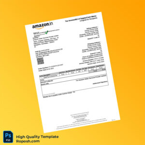 India Amazon Seller Services Private Limited COCOBLU RETAIL LIMITED Invoice Template in Word and PDF formats 2 page