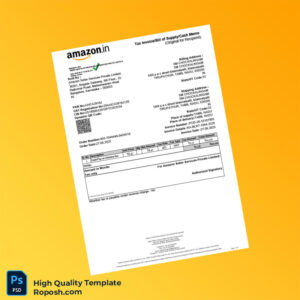 India Amazon Seller Services Private Limited Hitech Machineries And Equipments Invoice Template in Word and PDF formats 2 page