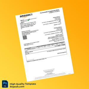 India Amazon Seller Services Private Limited Invoice Template in Word and PDF formats India Clicktech Retail Private Limited Tax 2 page