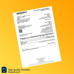 India Amazon Seller Services Private Limited Invoice Template in Word and PDF formats India Retalez Private Limited Invoice Temp 2 page