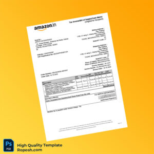 India Arpita Enterprises Tax Invoice Template in Word and PDF formats