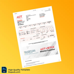 India Atria Convergence Technologies Limited Invoice Template in Word and PDF formats 2 page