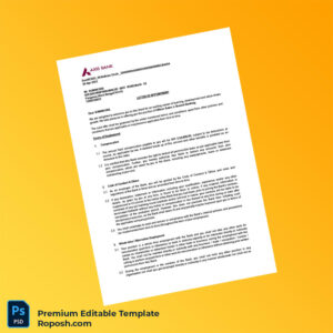 Customizable India Axis Bank Employment Verification Letter Word & PDF Template 4 page