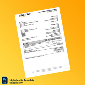India Azad Footwear Invoice Template in Word and PDF formats India Azad Footwear Invoice Template in Word and PDF formats