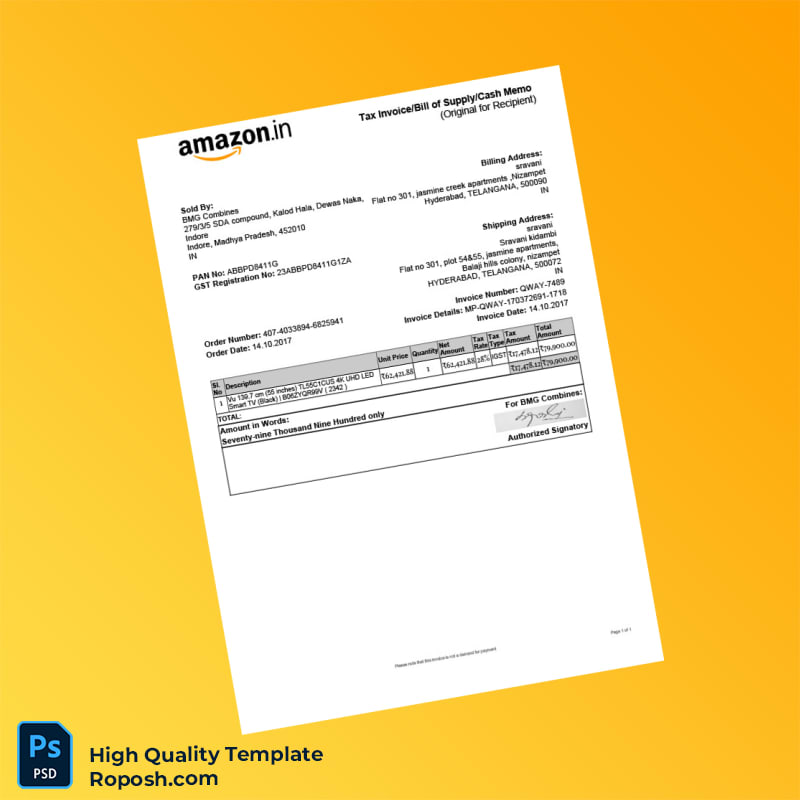 India BMG Combines Invoice Template in Word and PDF formats India BMG Combines Invoice Template in Word and PDF formats