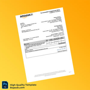 India Big Trends Tax Invoice Template in Word and PDF formats