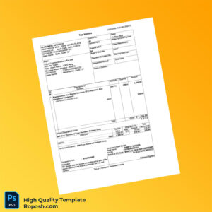 India Blue Wave Infotech Tax Invoice Template in Word and PDF formats 2 page