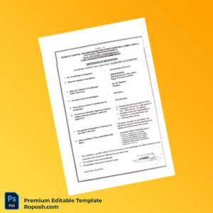 Customizable India Board of Control for Orphanages and Other Charitable Homes Registration Certificate Editable Word & PDF Template