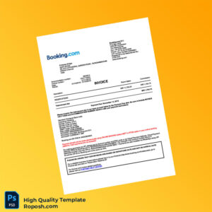 India Booking com B V Invoice Template in Word and PDF formats 2 page