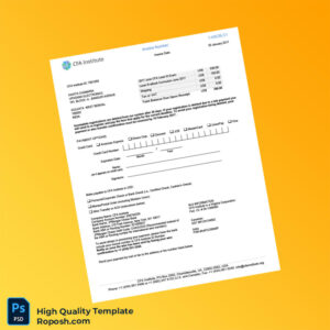 India CFA Institute Invoice Template in Word and PDF formats India CFA Institute Invoice Template in Word and PDF formats