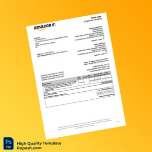 India CHANDRAKALA Credit Note Template in Word and PDF formats