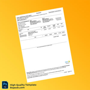 India Cambium Retail Private Limited Invoice Template in Word and PDF formats