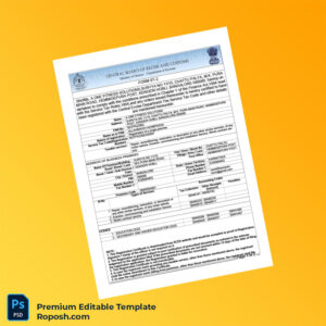 Customizable India Central Excise Department Service Tax Registration Certificate Editable Word & PDF Template 2 page