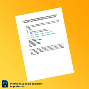 Customizable India Central Pollution Control Board Registration Certificate Editable Word & PDF Template