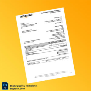 India Chidambaranathan Invoice Template in Word and PDF formats