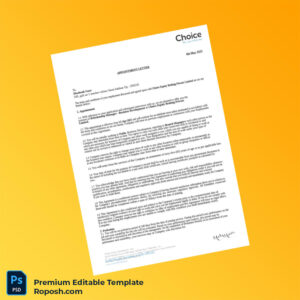 Customizable India Choice Equity Broking Private Limited Appointment Letter Word & PDF Template 6 page